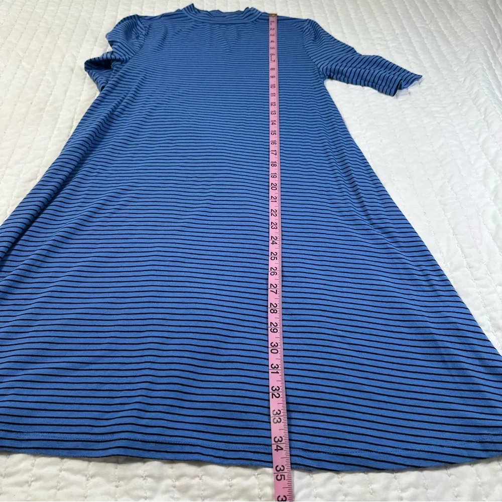 Apt. 9 Casual Blue and Black Striped Midi Dress - Image 4