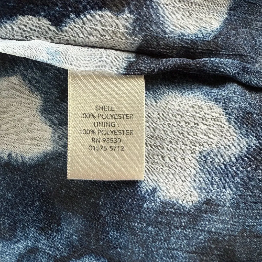 Christopher & Banks blue and white sheer sleeveless pullover tank top blouse M - Image 8