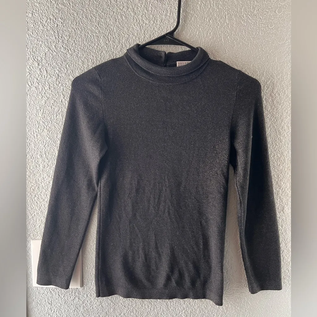BRUNELLO CUCINELLI Black Long Sleeve Turtleneck Top‎ is atretch - Image 3