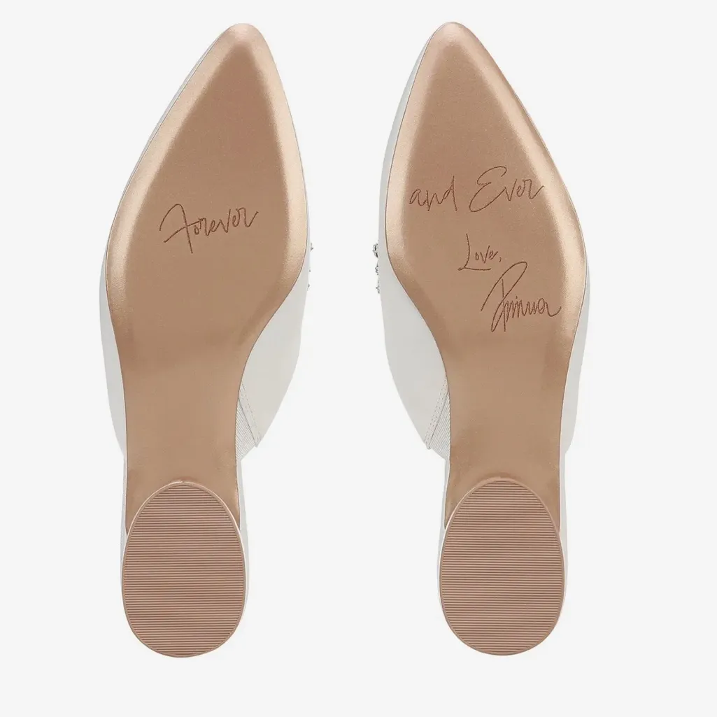 NEW $200 Pnina Tornai for Naturalizer Pyaar Dress Mules Jewel Embellished White Size 8.5 - Image 5