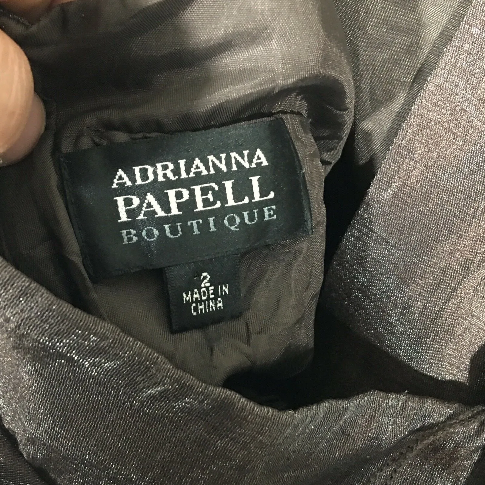 Adrianna Papell Boutique Halter Dress 2 Metallic Whimsigoth Grunge Prom Formal - Image 9