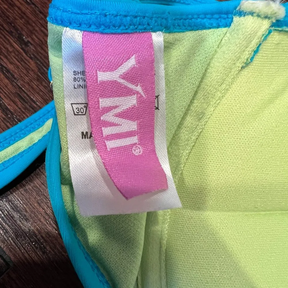 Ymi  Women's Light Blue Twist Front Padded Bikini Top Size XL - Image 26