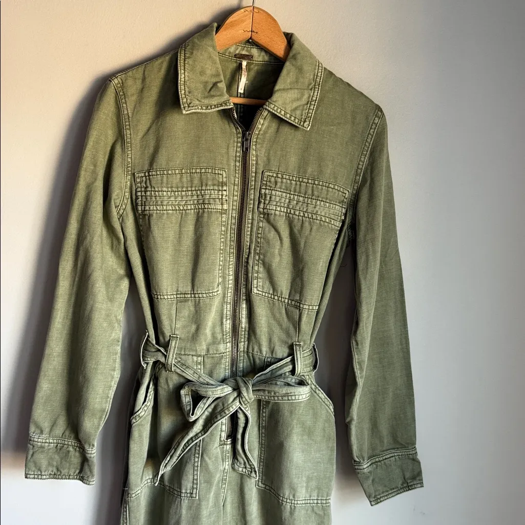 Free People Charlie Utility Jumpsuit 0 - Image 5