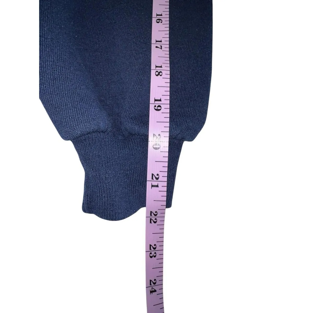 Vintage 90s Christmas Snowman Holiday Sweatshirt Grandma Core Navy L Blue Size L - Image 8