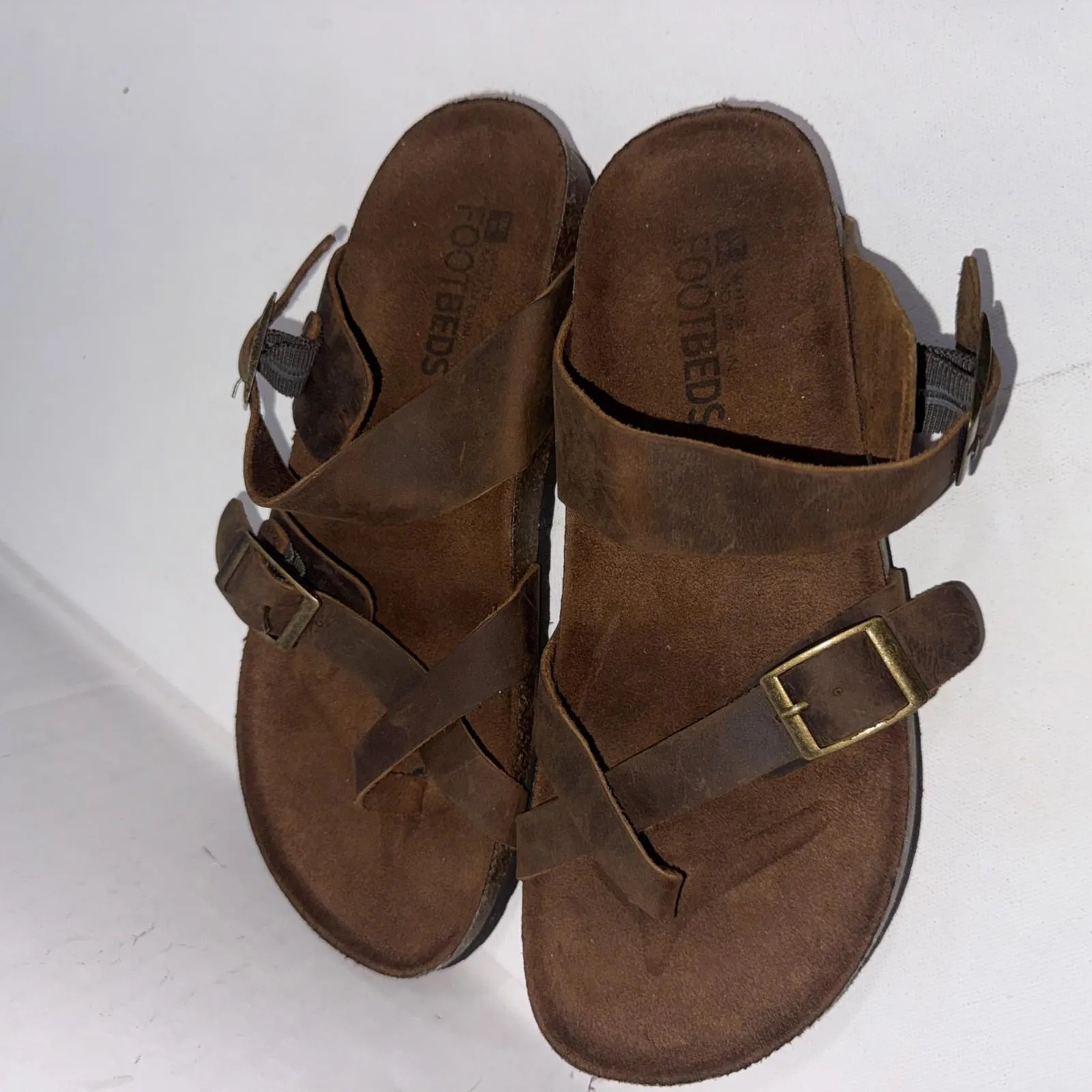 White Mountain Comfortable Gracie Leather Gorpcore Brown Boho Sandal Size 7M - Image 2