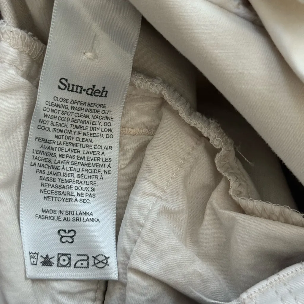 Aritzia Sun Deh Wilson Flare Leg Chino Pants | Cream Birch | 4 - Image 6