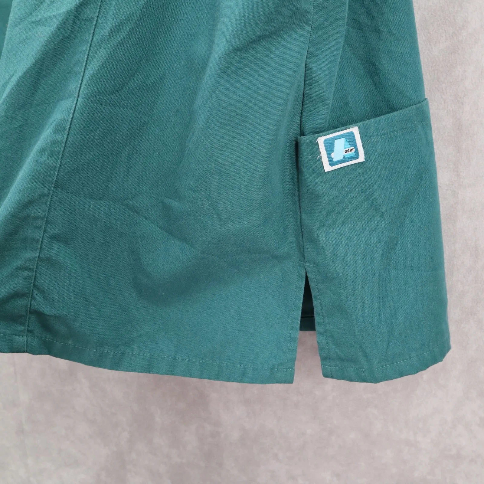 Adar Green Medical Uniform Scoop Neck Smocked Pocket Short Sleeve Top Plus 3XL Size undefined - Image 5