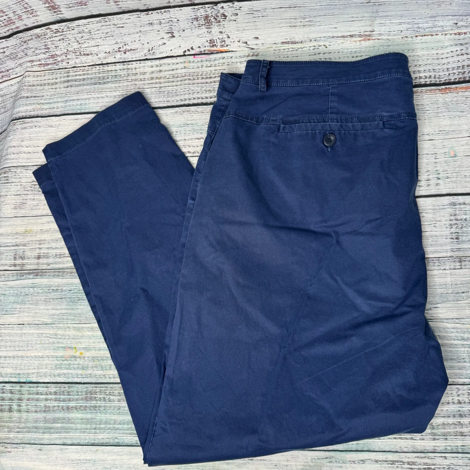 Eileen Fisher Organic Cotton Blend Twill Straight Leg Ankle Pants LG - Image 3