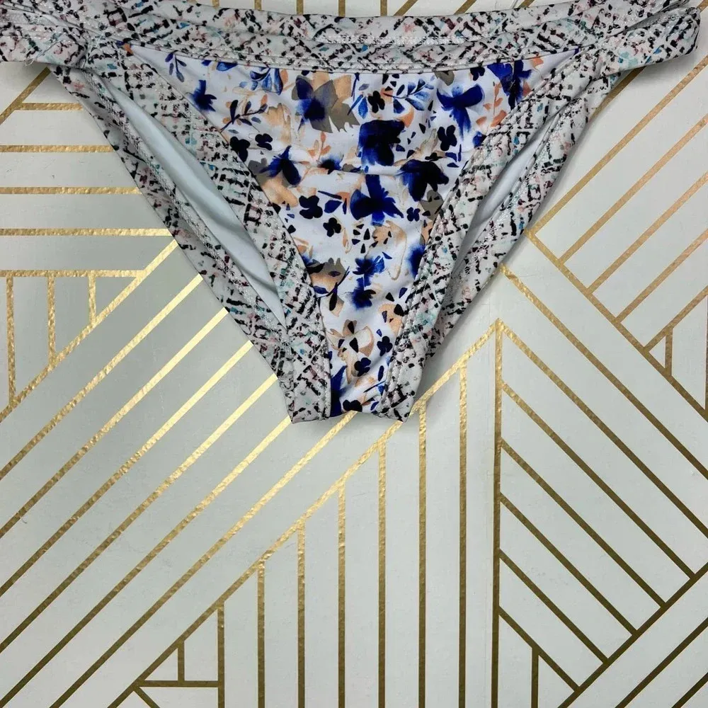 L*Space Estella Full Cut‎ Bikini Bottom in Techno Garden Print Size Large - Image 7