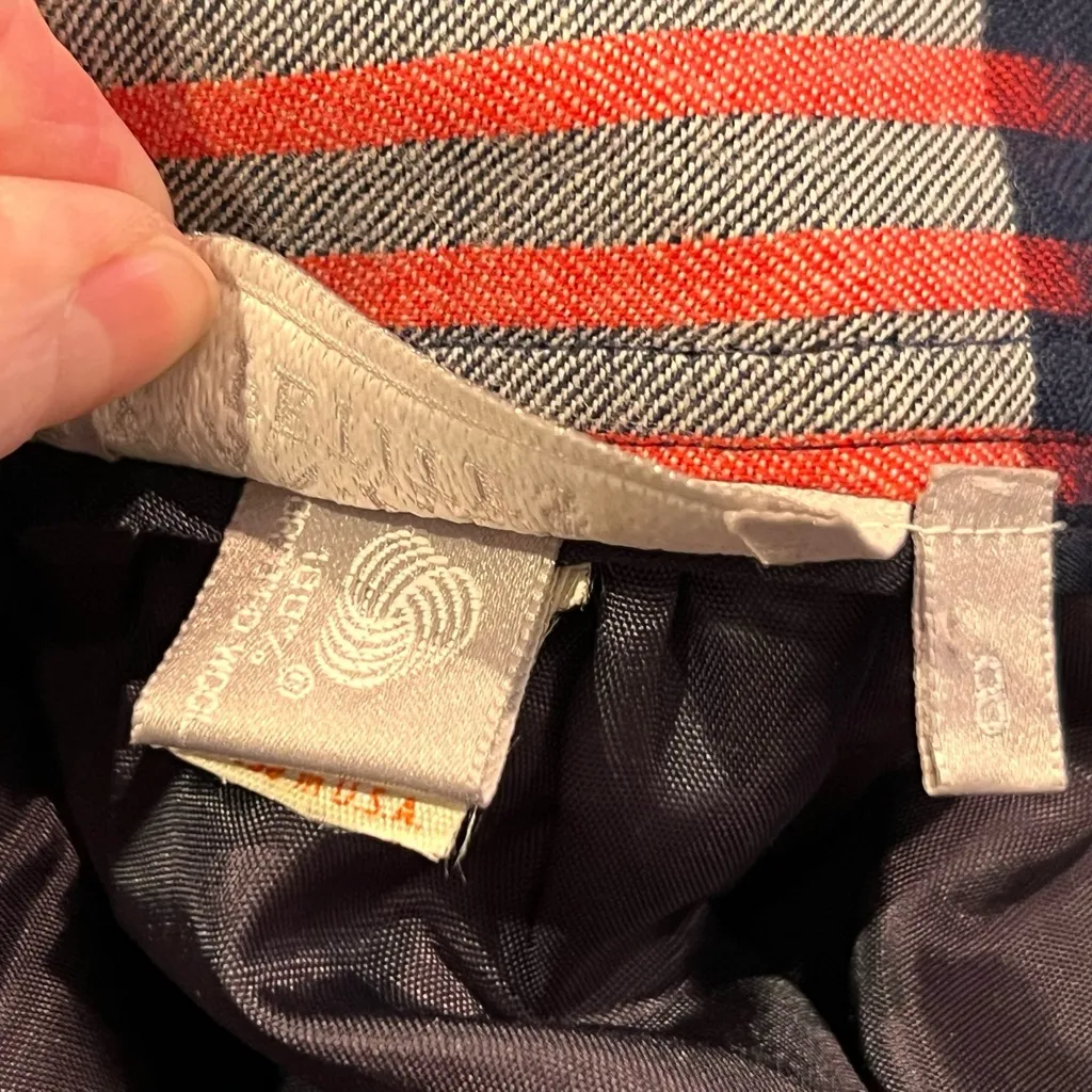 NEW! Vtg Evan Picone Skirt Blue Red White Plaid Union Made In USA Pleated 8 NWT Size 8P - Image 6