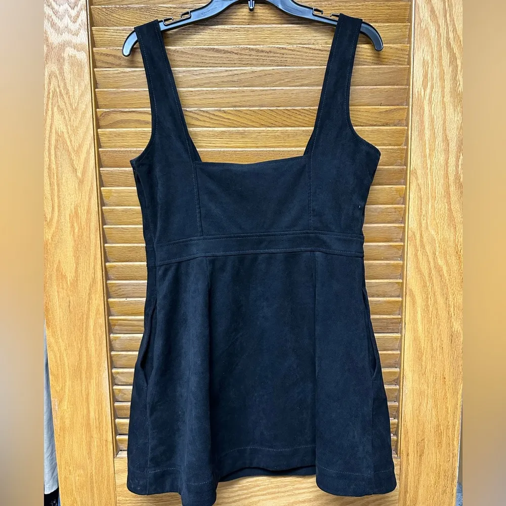 Maeve by Anthropologie Black Sleeveless Suede Dress - Image 2