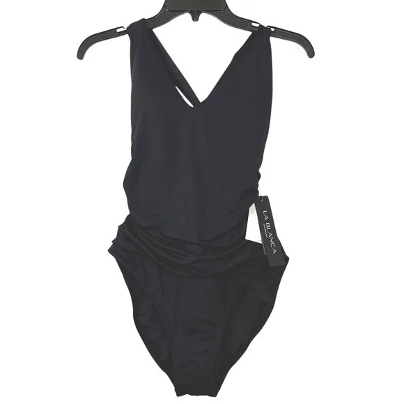 LA BLANCA NWT Island Goddess Soft Strap Over the Shoulder One piece‎ swimsuit 12 - Image 2