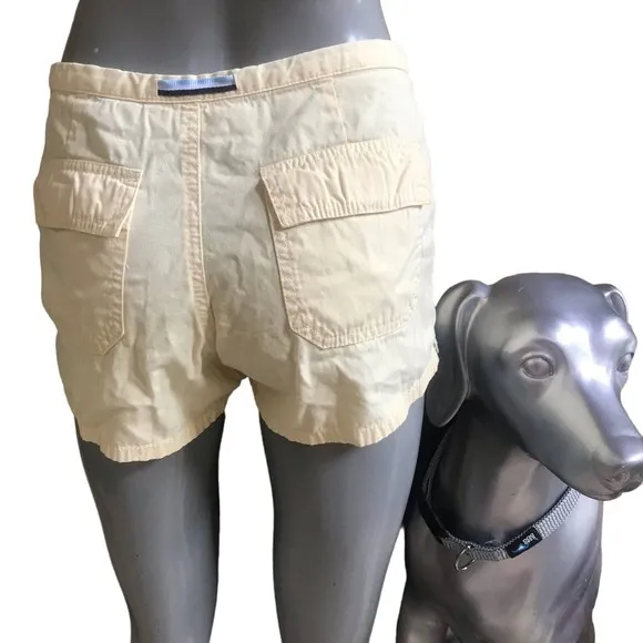 Vintage Y2K Aeropostale Yellow Cotton Flap Pocket Shorts Juniors Size 1/2 - Image 2