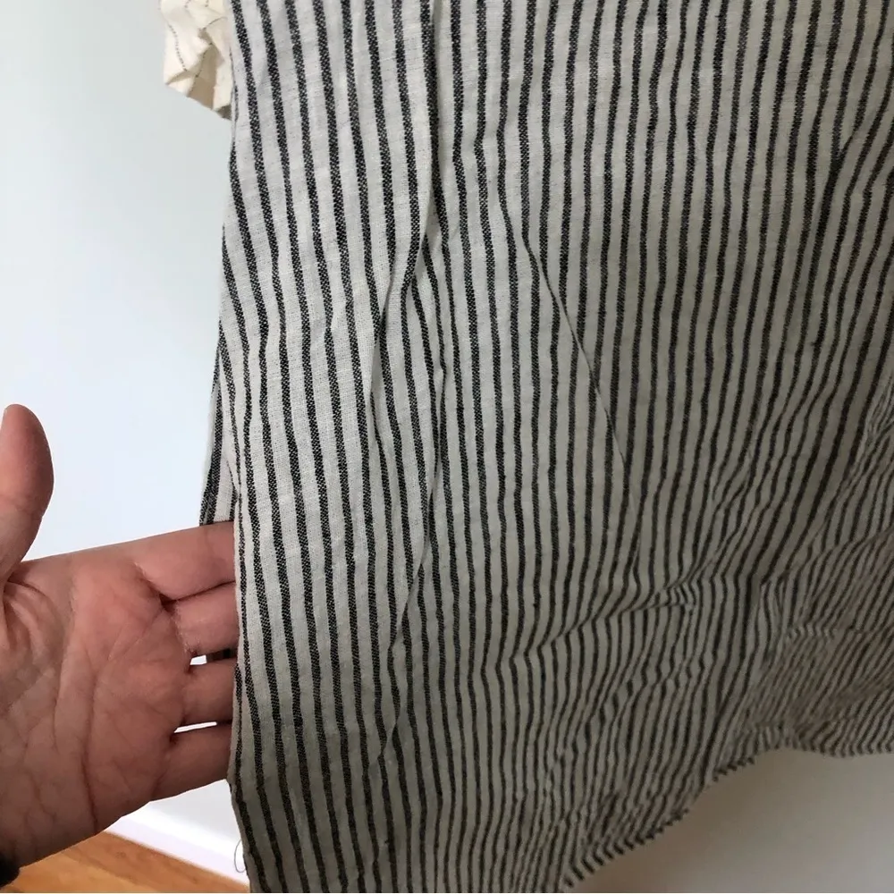Zara Basic Linen Cotton Tunic Stripes XS - Image 5