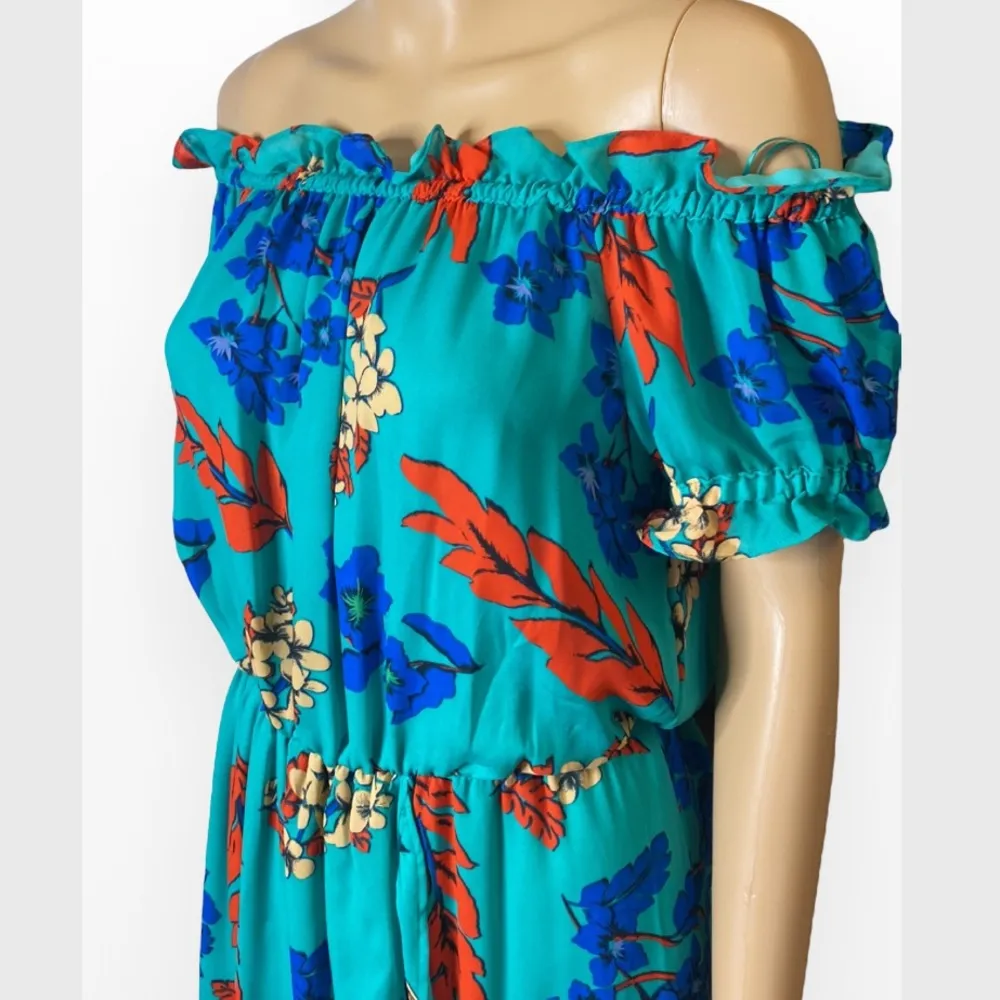 Belle Veré Off of Shoulders Wrap Maxi Floral Dress S - Image 9