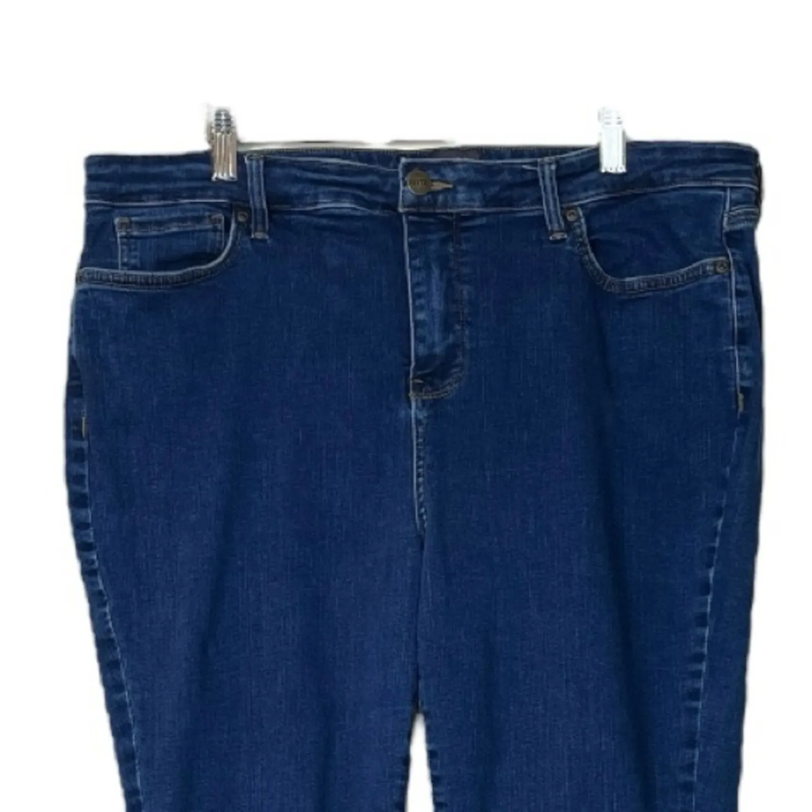 NYDJ Jeans Sheri Slim Mid Rise LiftTuck Slimming Dark Wash Quinn Women’s Size 16 - Image 3