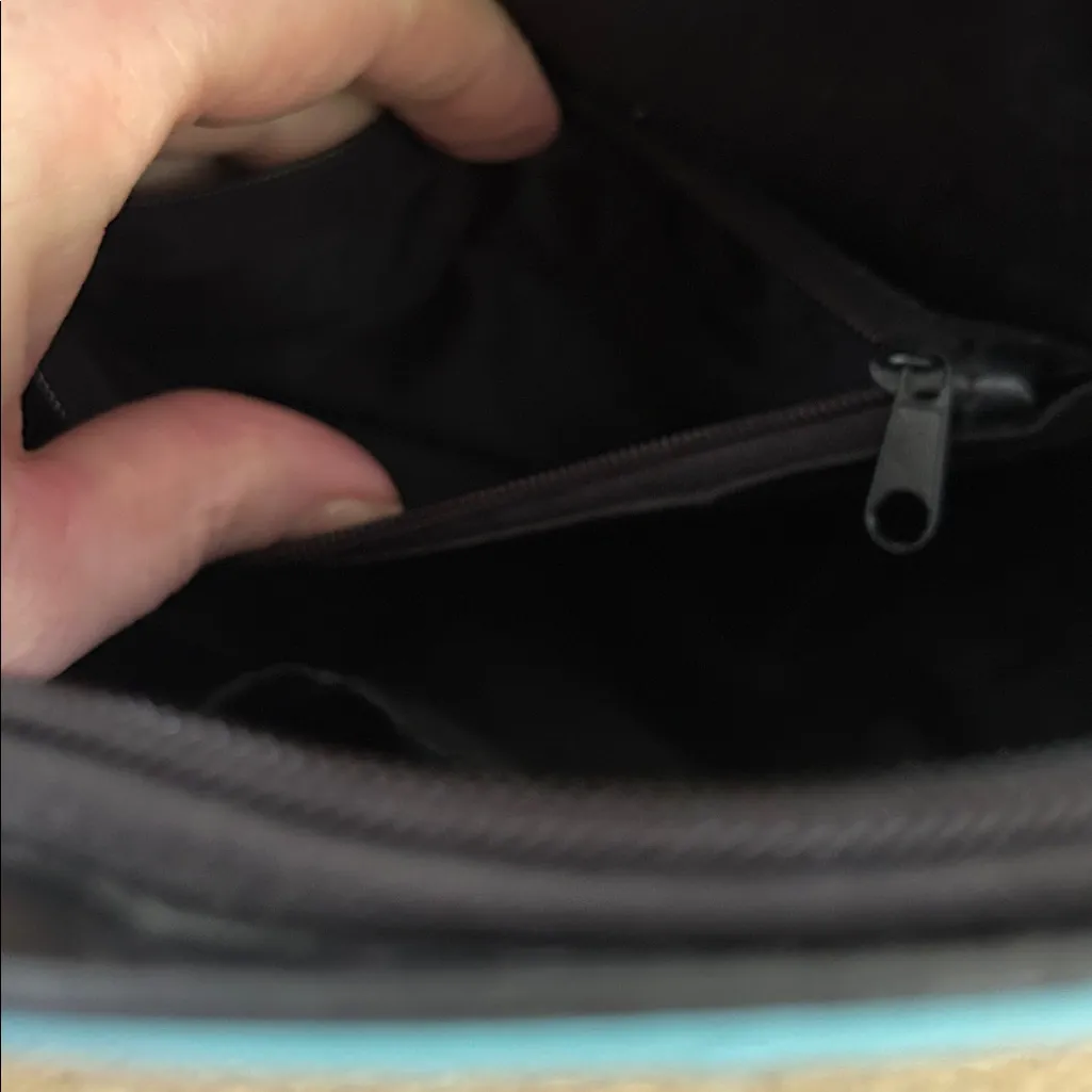 Beijo Pearlized Blue/Black Back Pack Style Purse Blue - Image 12