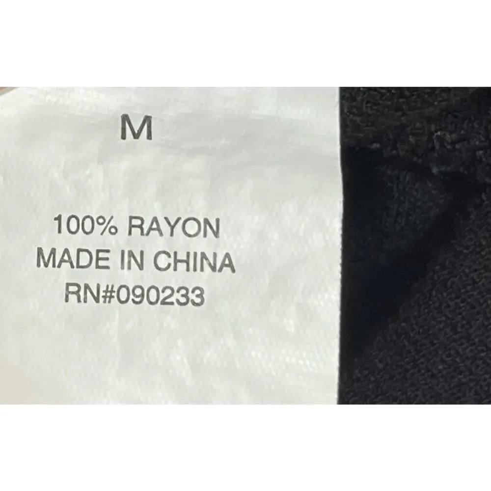 Kendall & Kylie Front Tie Lightweight Shorts Black Elastic Waist Size M Medium - Image 4