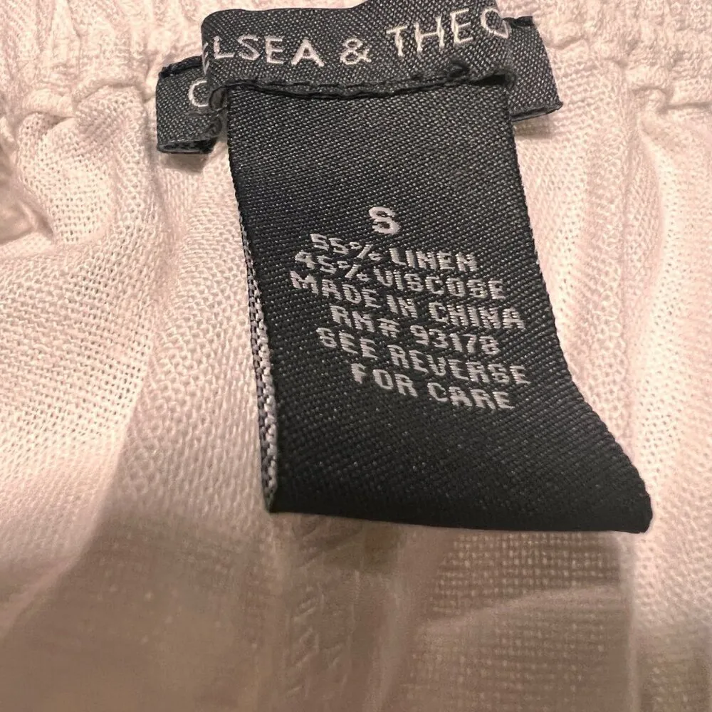 Chelsea & Theodore Womens Linen Pants Color Cloud White Size Small New Sku 1028 - Image 8