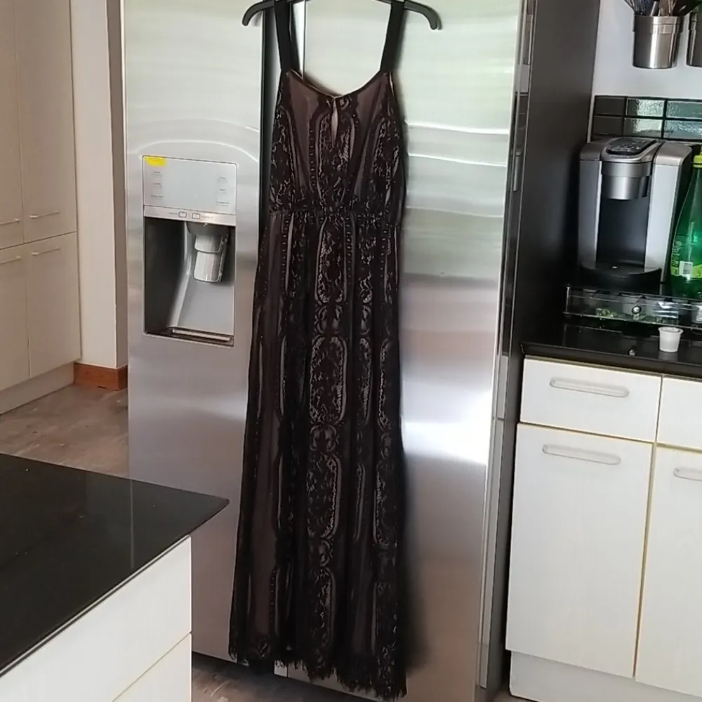 💕ADELYN RAE💕 Sleeveless Black Lace Maxi Dress Small S NWT - Image 5