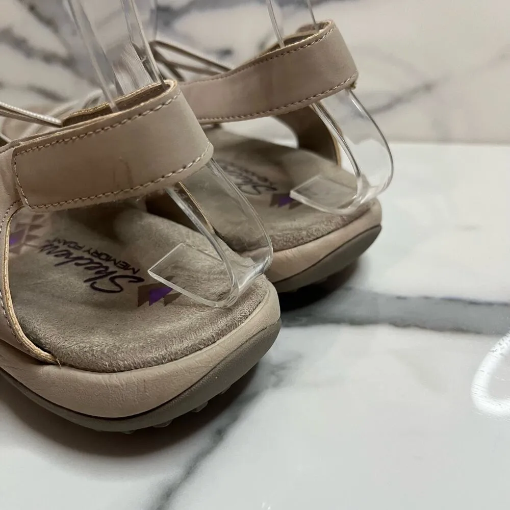 Skechers | Women's Natural Taupe Reggae Comfort Takes Two Sandals Sz 9 - Image 5