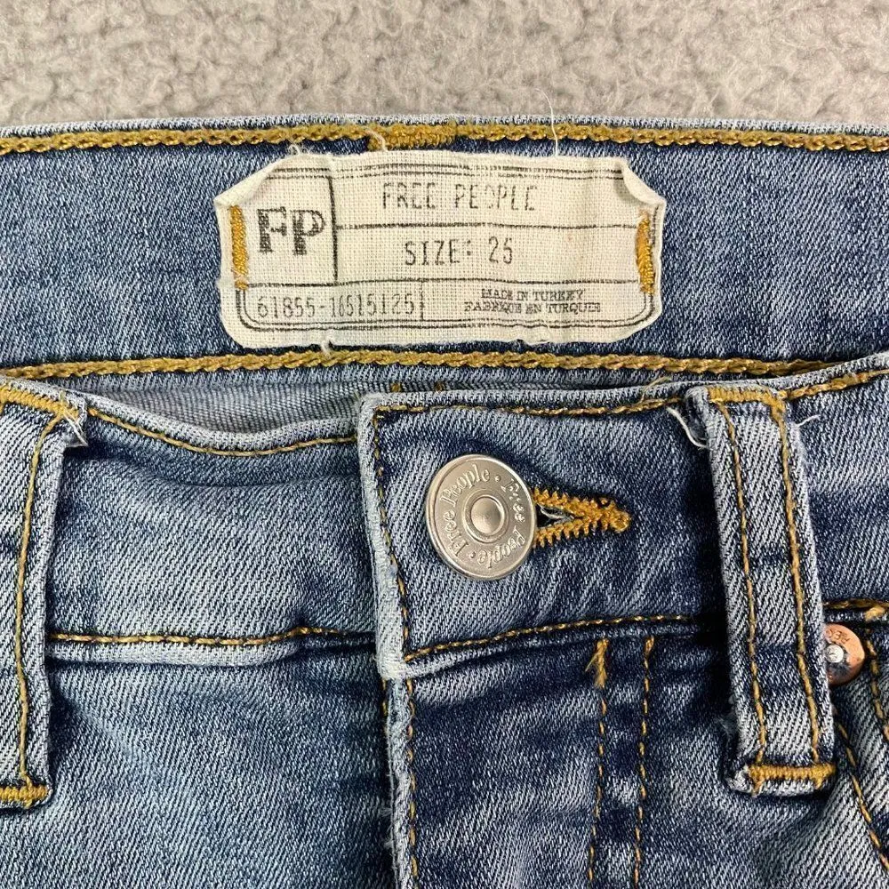Free People Jeans Womens 25 Blue‎ Medium Wash Skinny Denim - Image 3