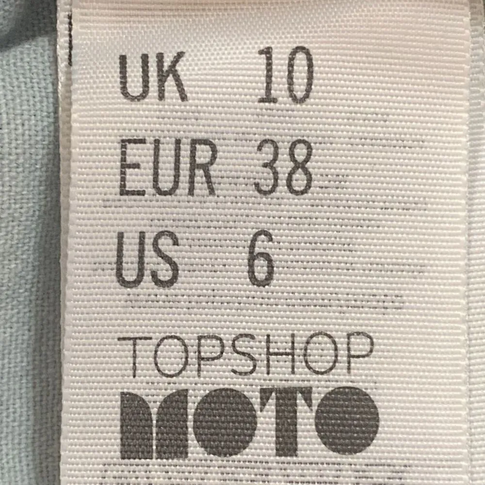 Topshop Moto Girlfriend Shorts Medium Wash Cutoff Denim Frayed Hem High Waisted - Image 7