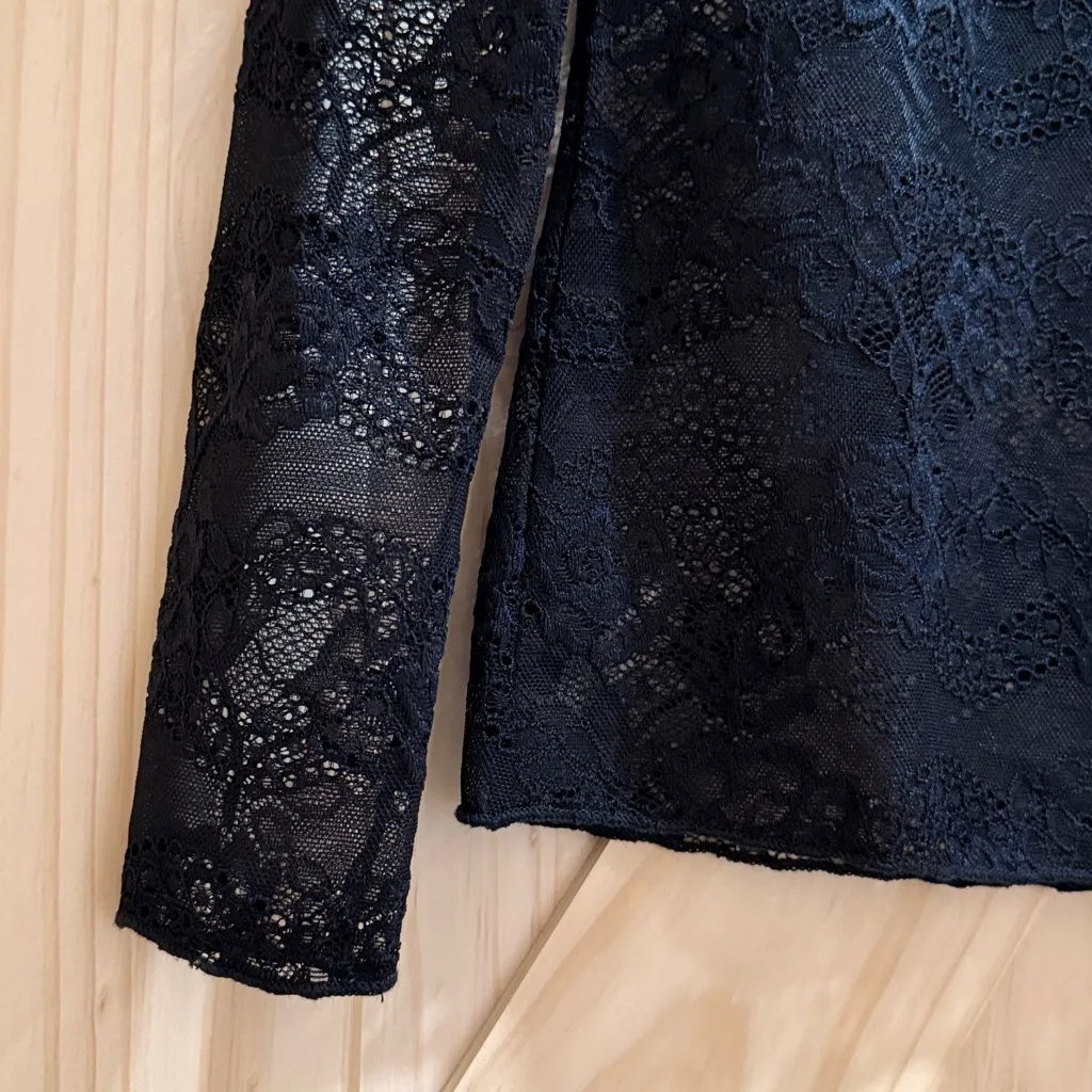 NWT - Nordstrom - Chelsea 28 - Sheer Elegant Black Lace Women's Top - Image 3