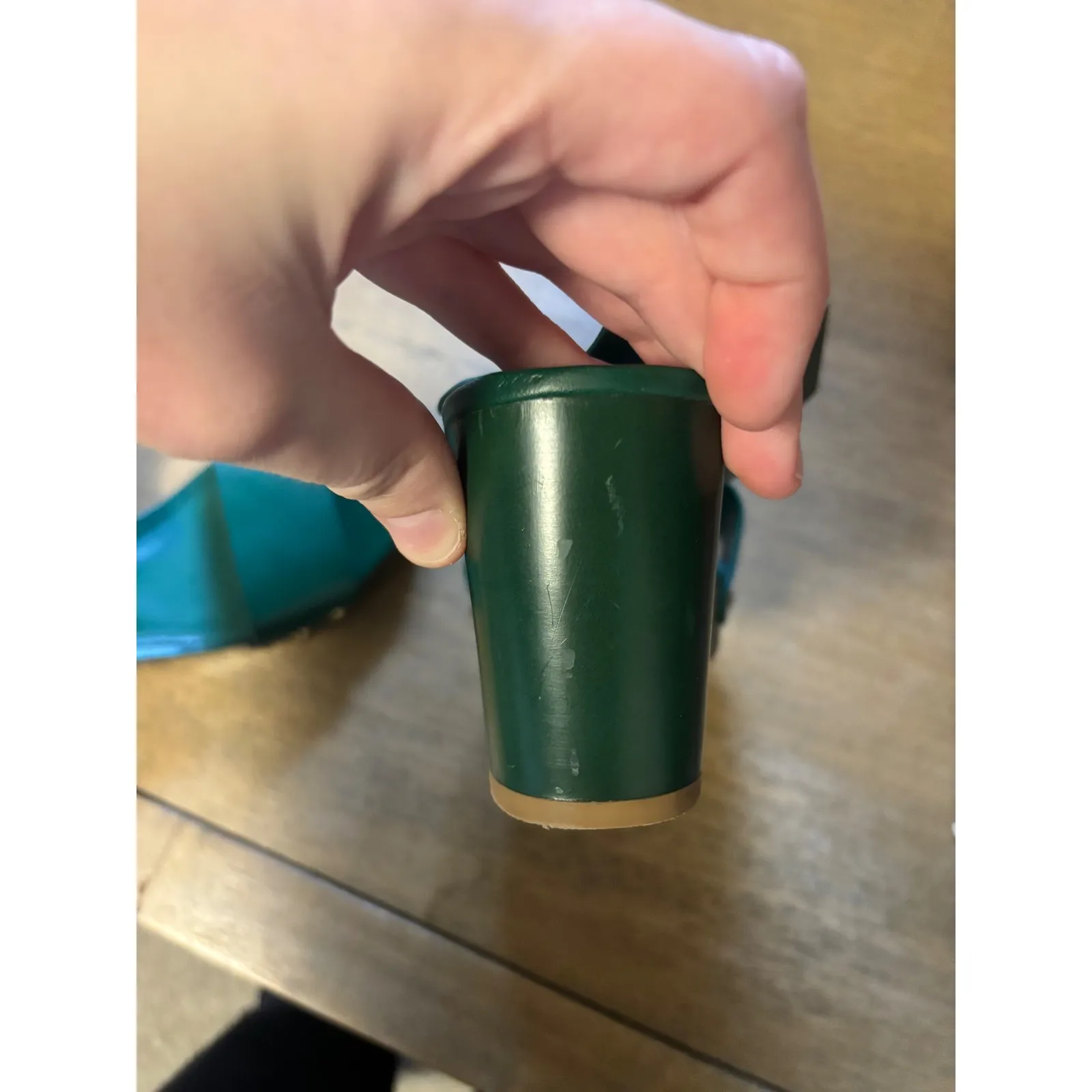 Charles & Keith Green Platform Block Heel Gold Studded Clogs Vegan Leather Size - Image 9