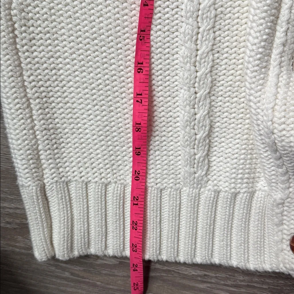 STAUD Blake Oversized Cardigan in Ivory Small - Image 13