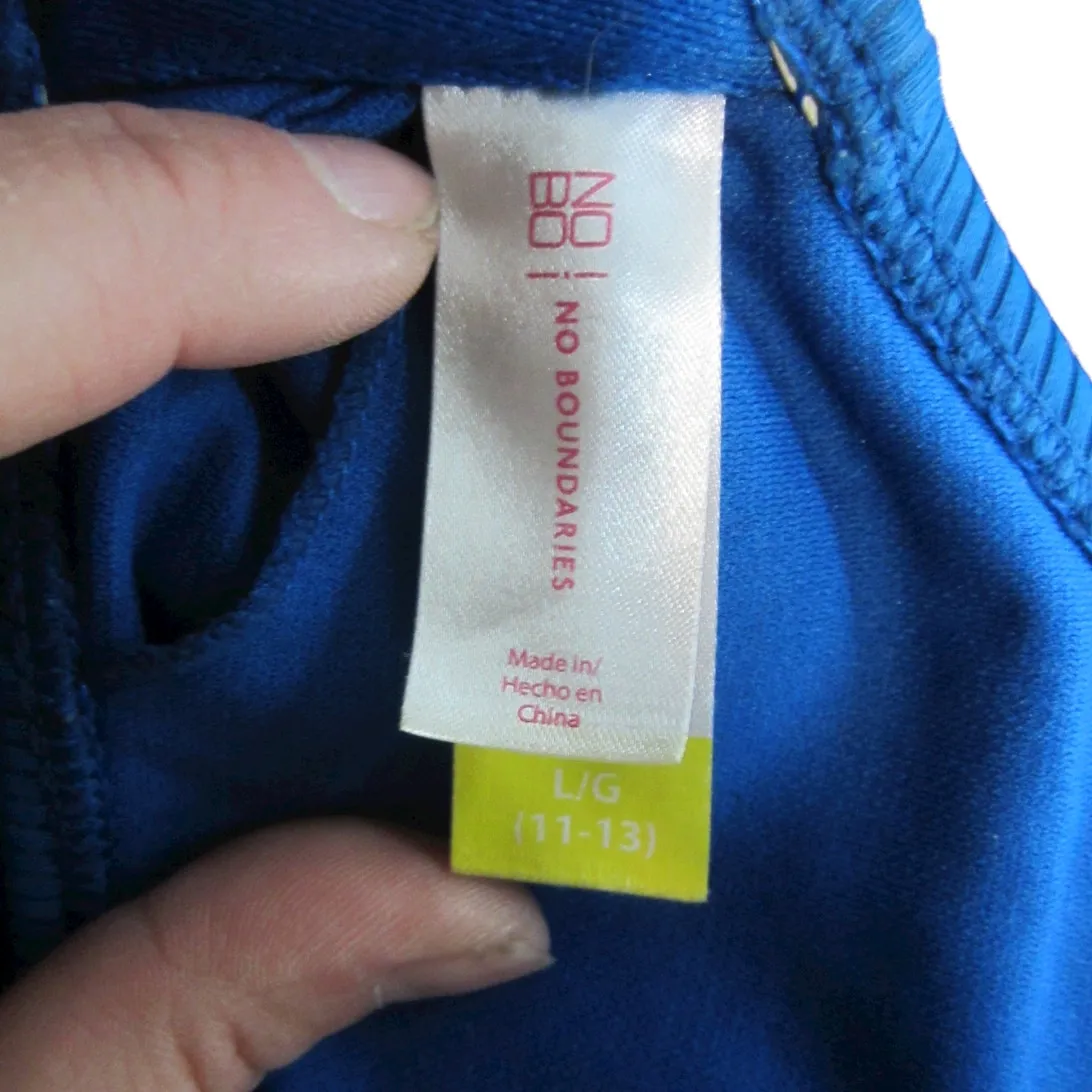 Y2K Swim Beachwear Bold Blue Bikini Top No Boundaries L (11-13) - Image 3