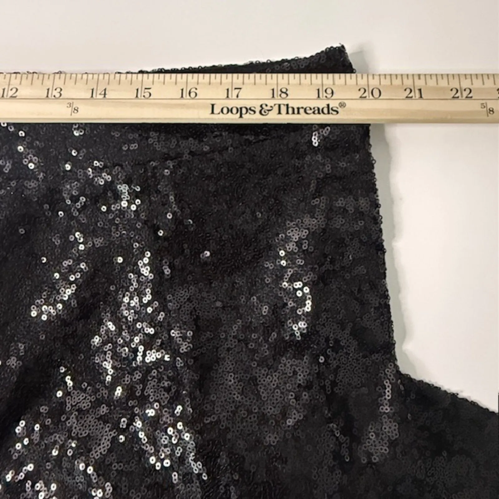 NWT Saint Genies Plus Black Sequin Flares High Rise Party Zippered Pants Sz 16 - Image 6