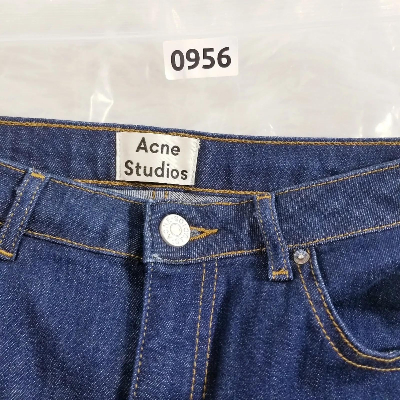 Acne Studios Jeans Pin Raw Reform Dark Wash Blue Size 30 - Image 3