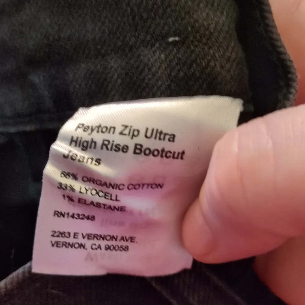 Reformation Peyton zip Up Ultra High Waist Bootcut Black Jeans Size 26 - Image 5