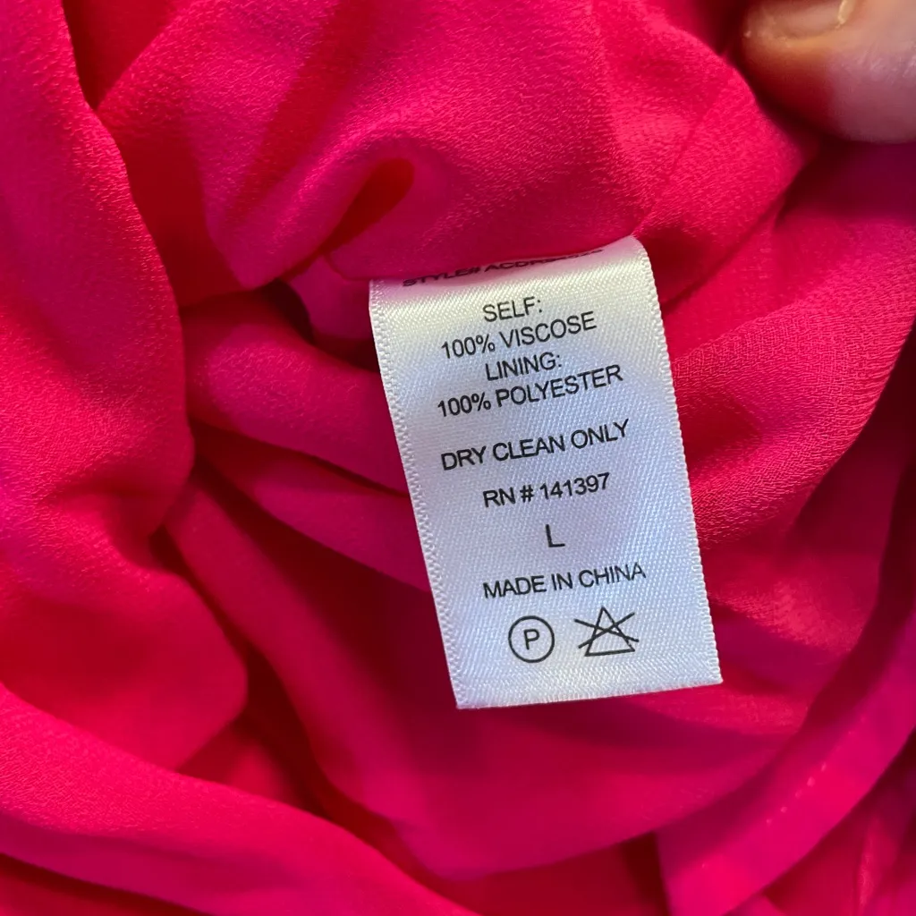 NWT REVOLVE ASTR Marisol One Shoulder Mini Dress in Pink Punch - Sz L 💚🎀 - Image 14