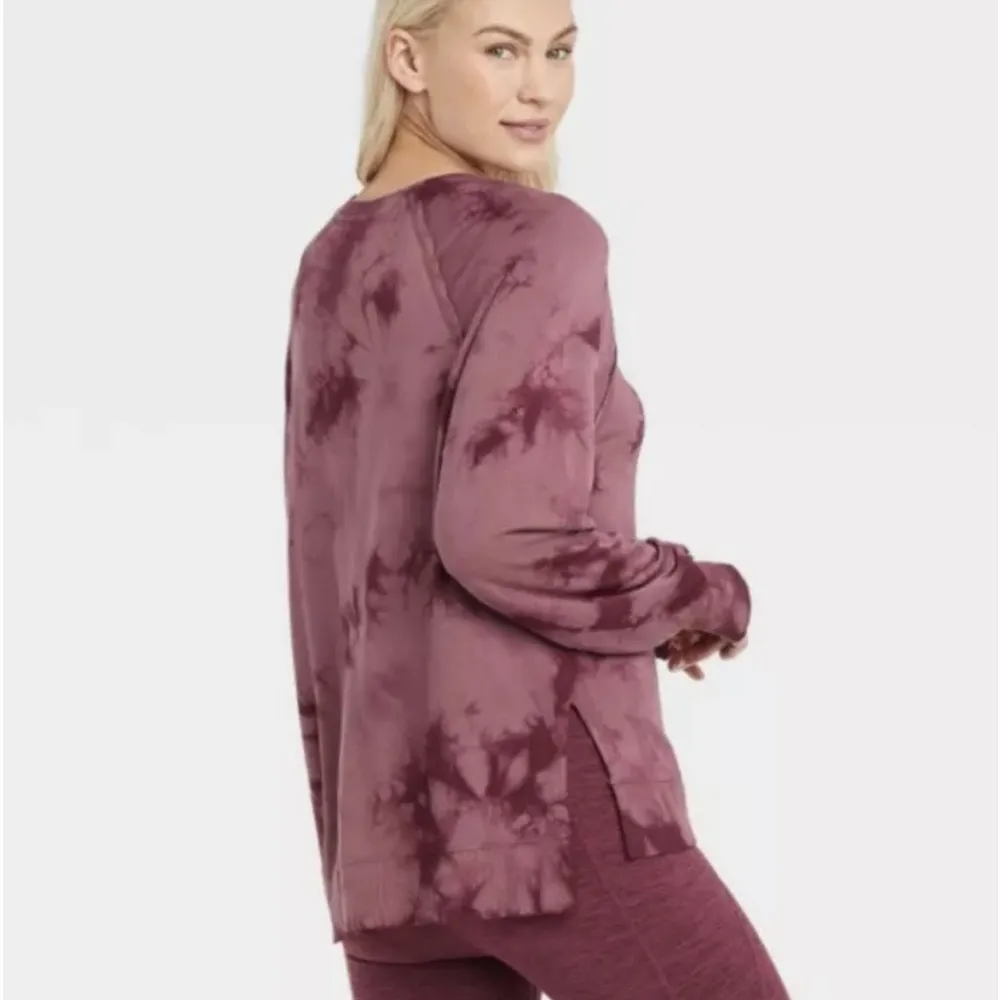 JoyLab women's medium soft lightweight tie-dye hi low sweatshirt casual fit dyed - Image 12