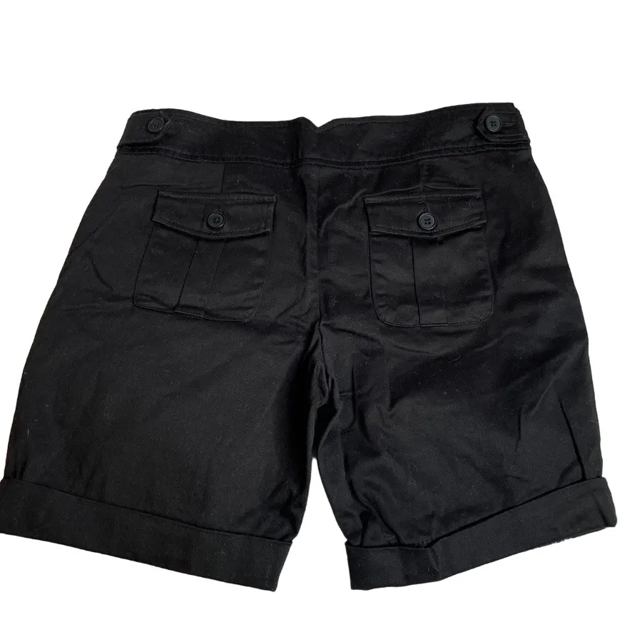 THE‎ LIMITED Small 4 Black Pocket Shorts Belt Loops Button Details - Image 3