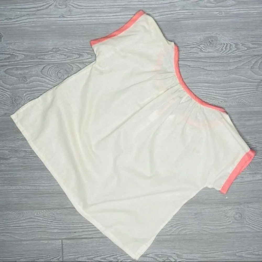 Vintage ruffinwear clovis sleepwear pajamas shirt w/ Coral pink trim and tie siz Size 6 - Image 4