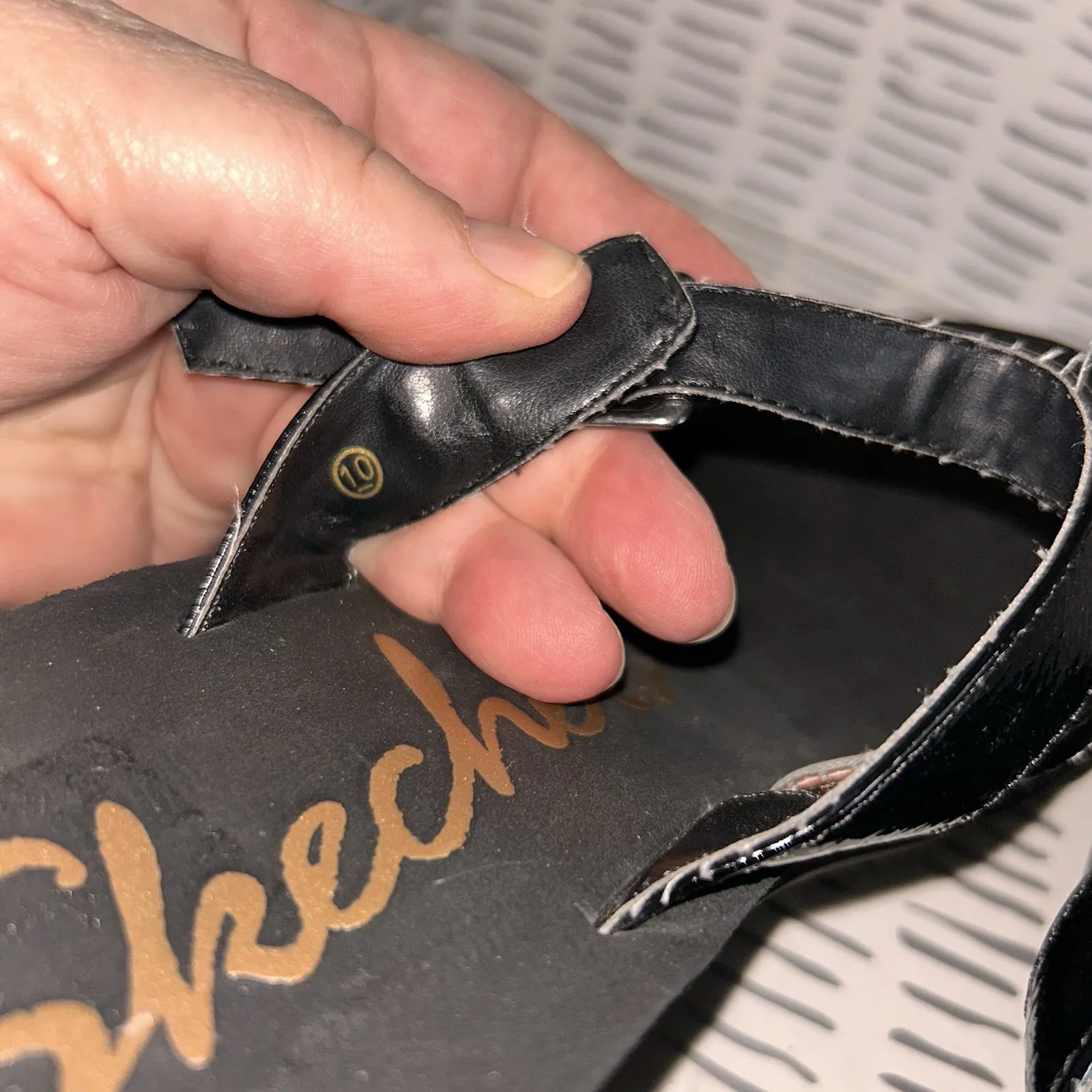 Skechers Cali Rambler Womens 10 Black Brown Snake Strappy Sandal Wedge Slide - Image 7