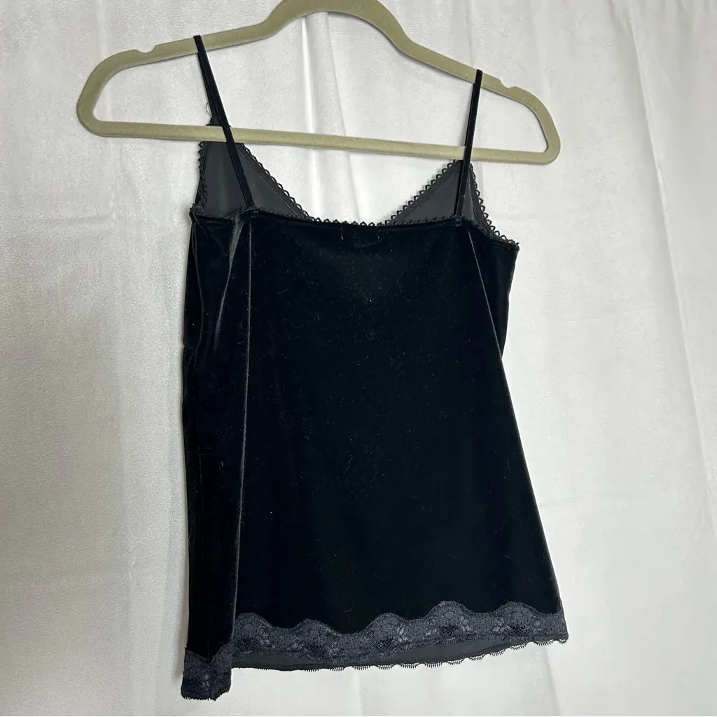 Vintage Y2K 2005 Old Navy Perfect Fit Velvet V Neck Cami Tank Top Size Small - Image 2