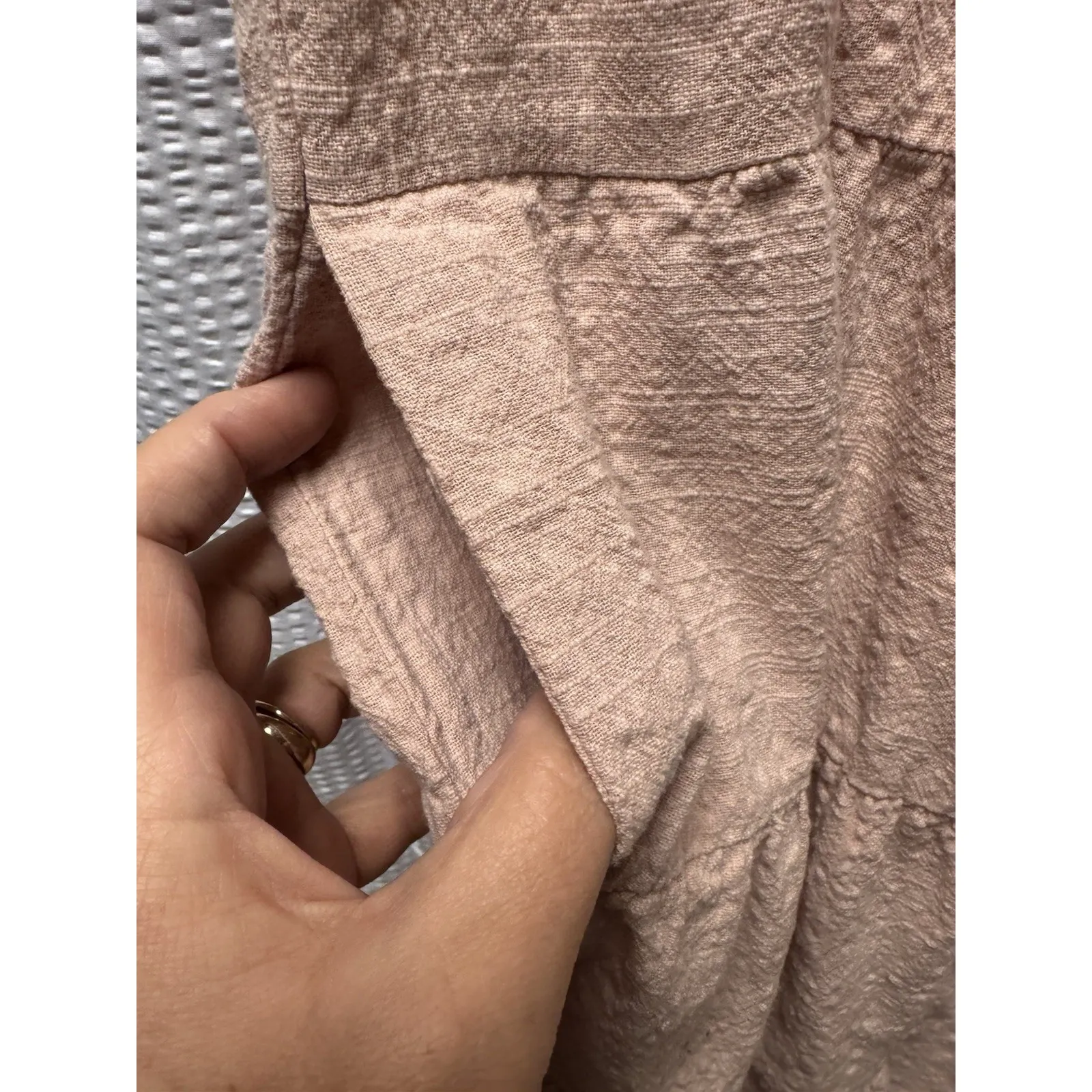 Knox Rose Women's Floral Embroidered Dress Size M Dusty Blush Gauzy Tiered Boho - Image 8