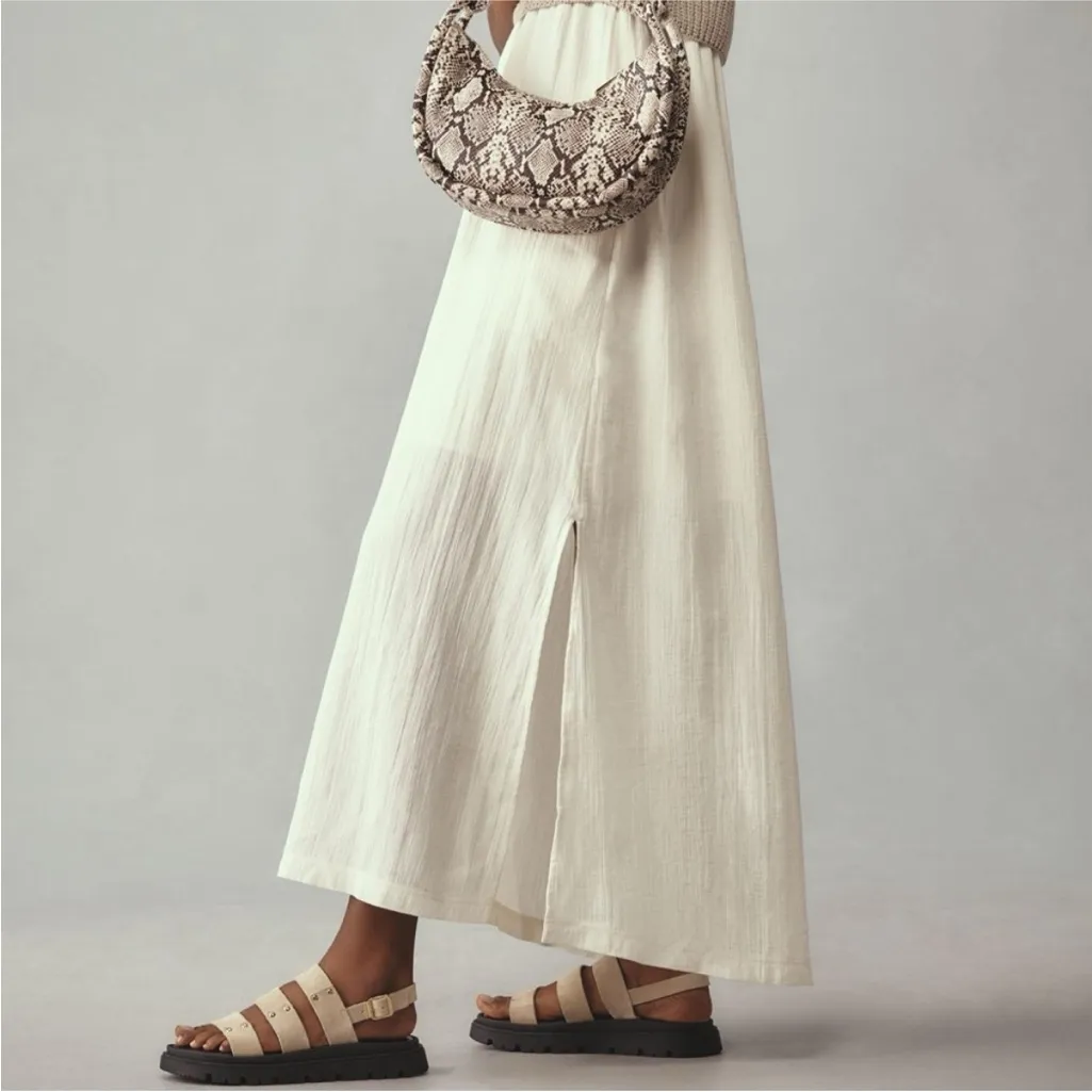 Anthropologie Sleeveless Sweater Twofer Maxi Dress Size XL Sweater Knit Cotton - Image 3