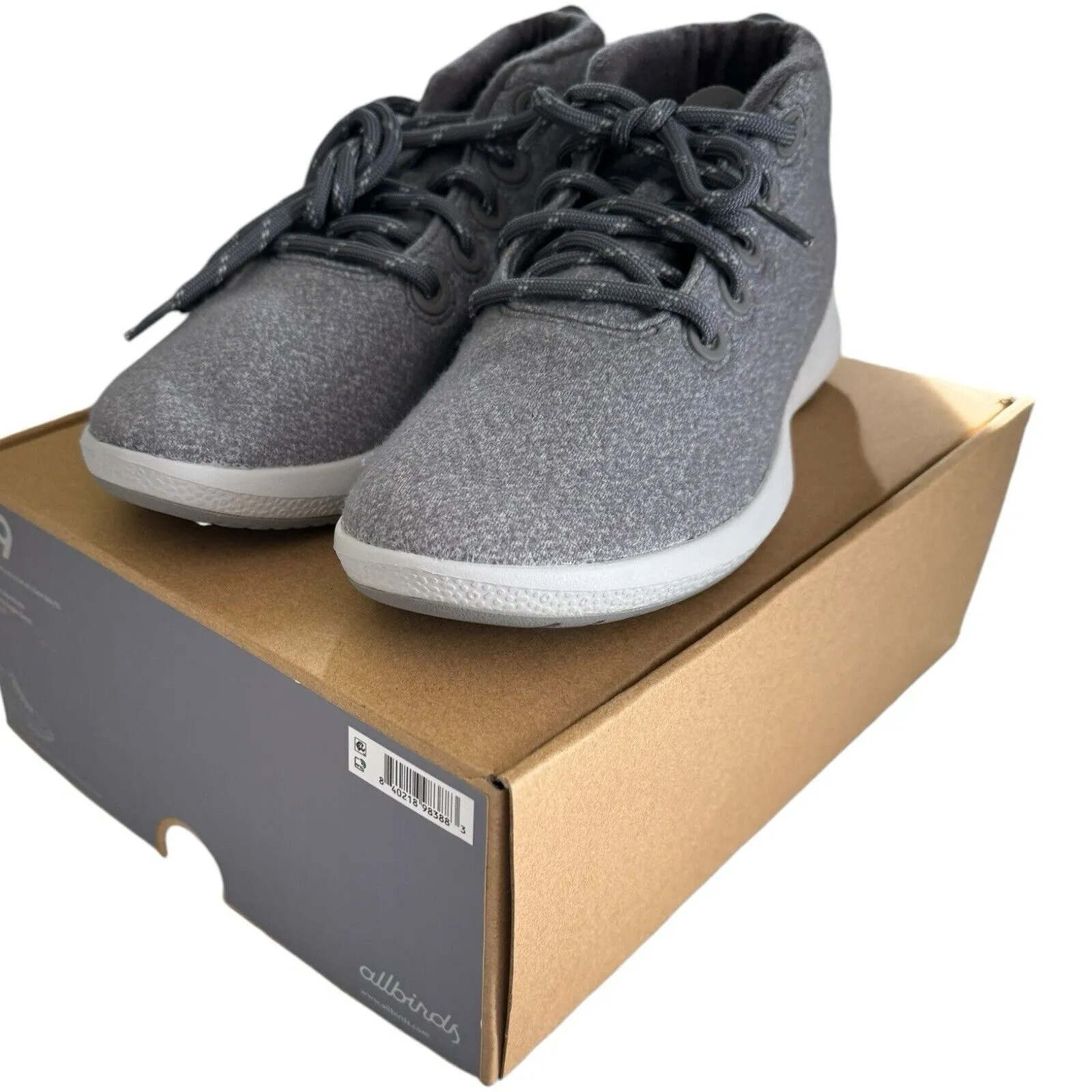 NIB Allbirds Womens Sneakers Wool Runner Up Mizzle Light Grey Sz 9 Running Shoe - Image 1