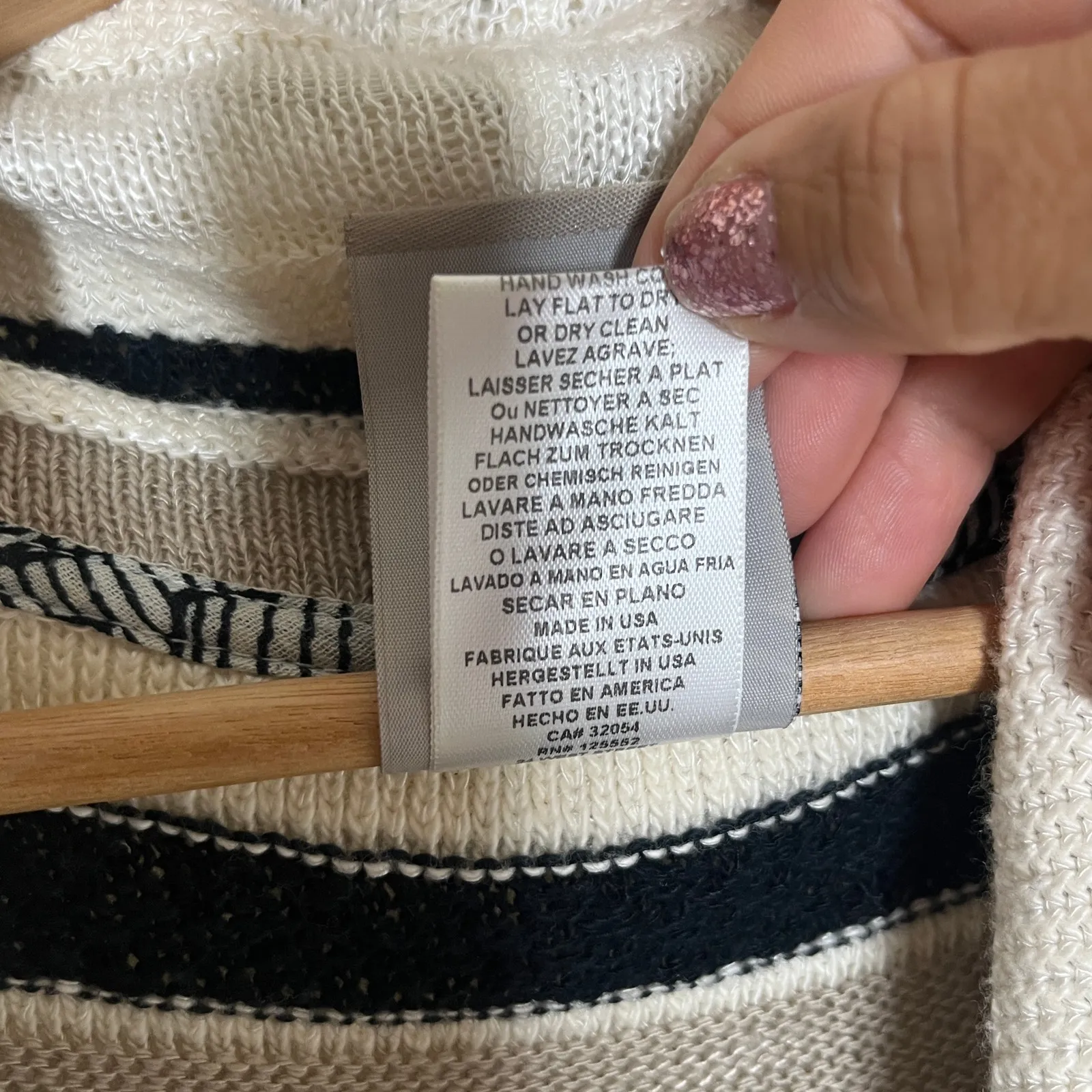 Dolan Women's Cowl Neck Sleeveless Striped Knit Lightweight Sweater XS White - Image 5