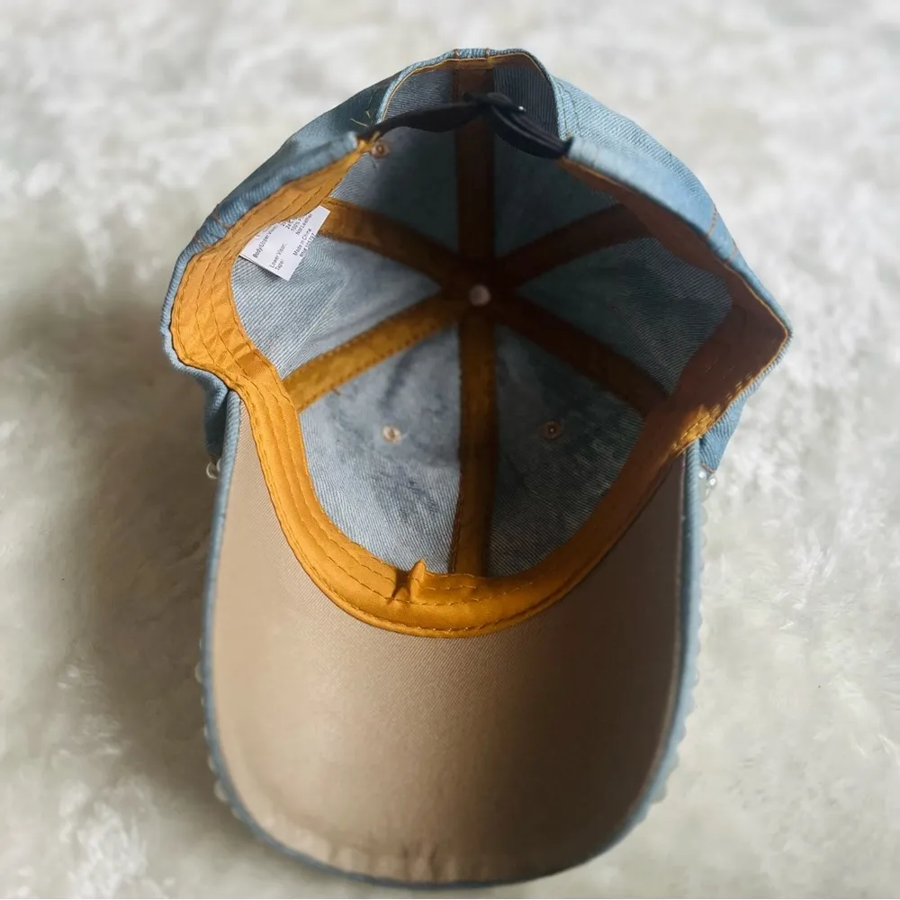 Y2K Blue Rhinestone Baseball Hat - Image 8