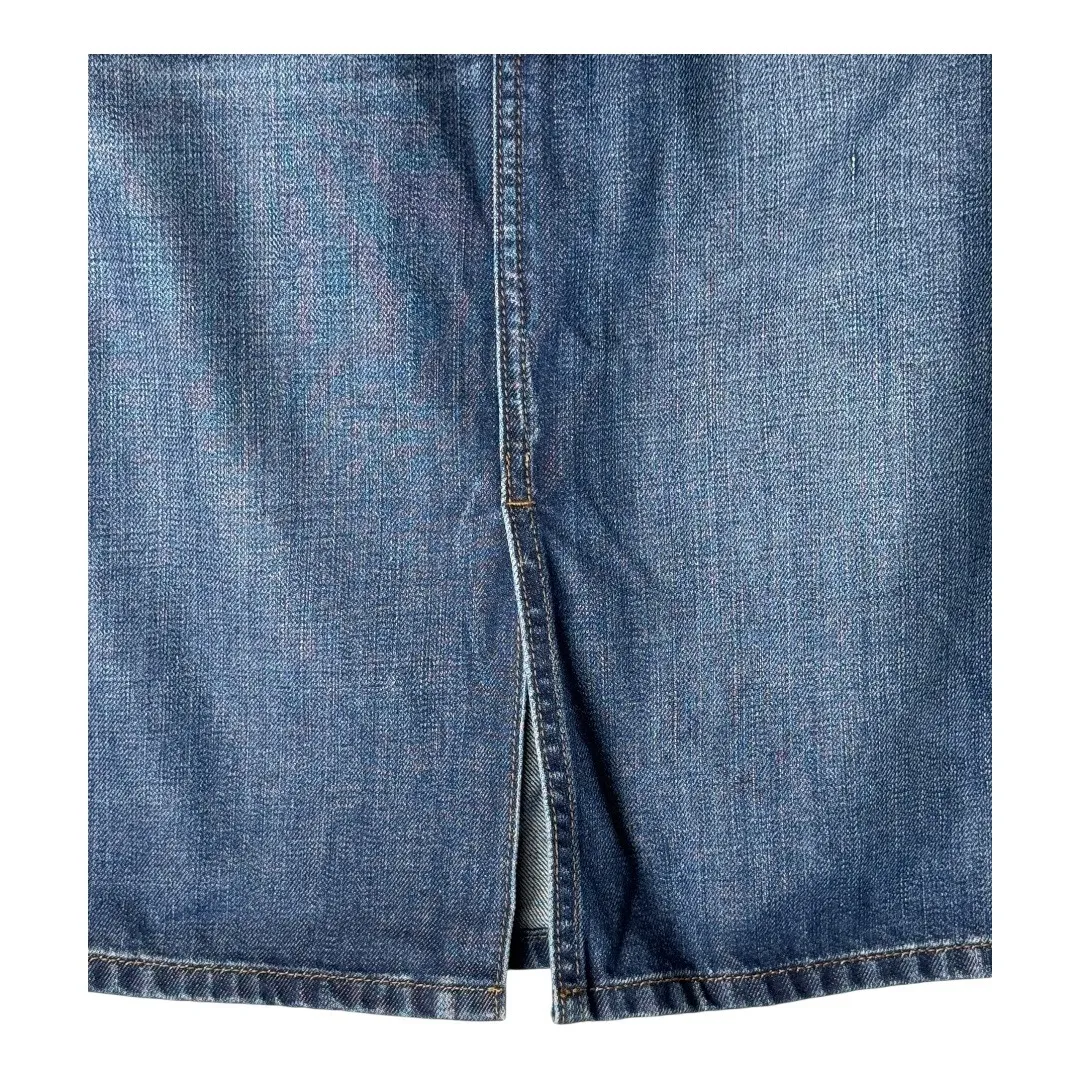 J Crew Skirt Women 25 Blue Denim Medium Wash A Line Mini Jean Skirt Retro Preppy Size XS - Image 5