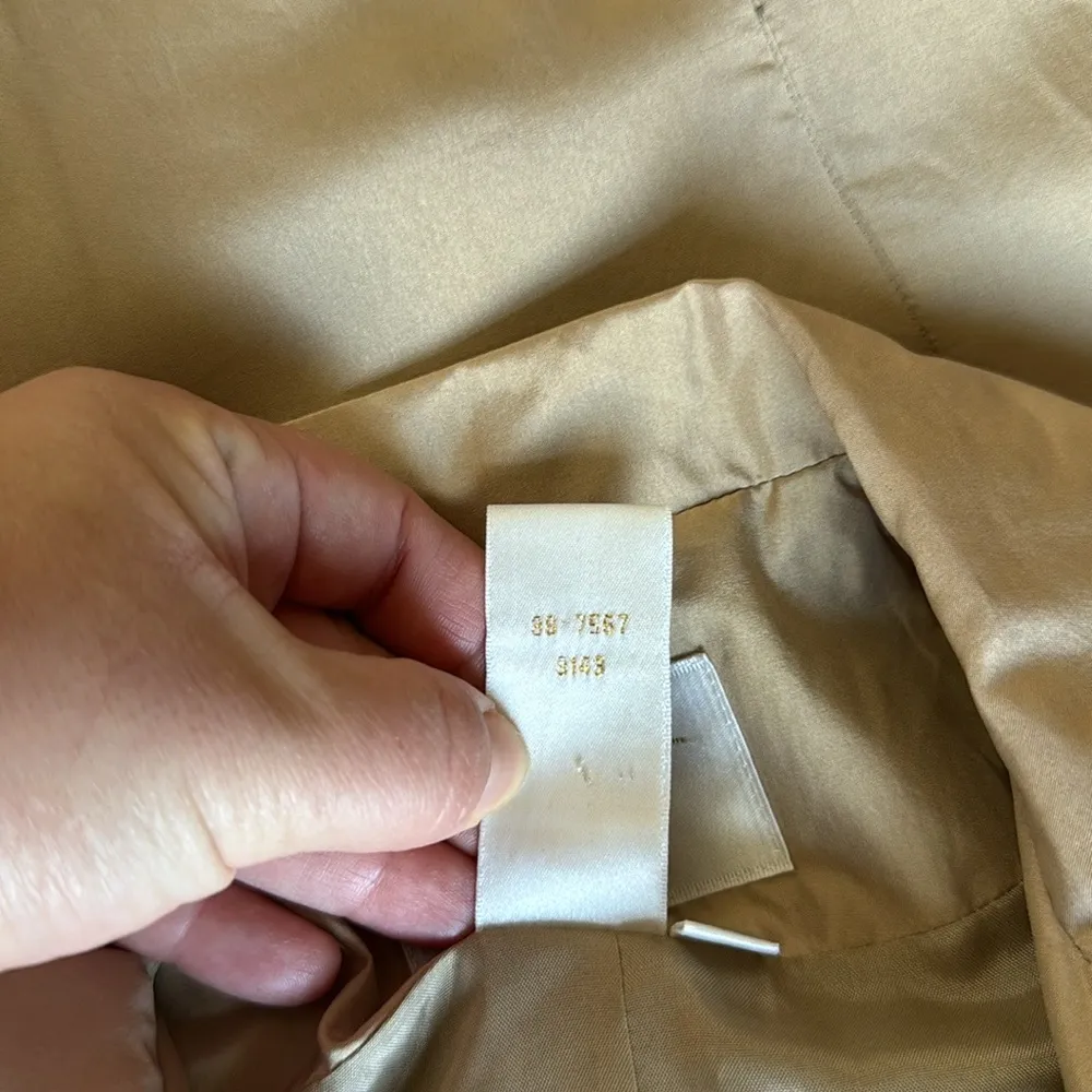 Vintage Apart Star Double Breasted Button Blazer Khaki 6 Tan - Image 7