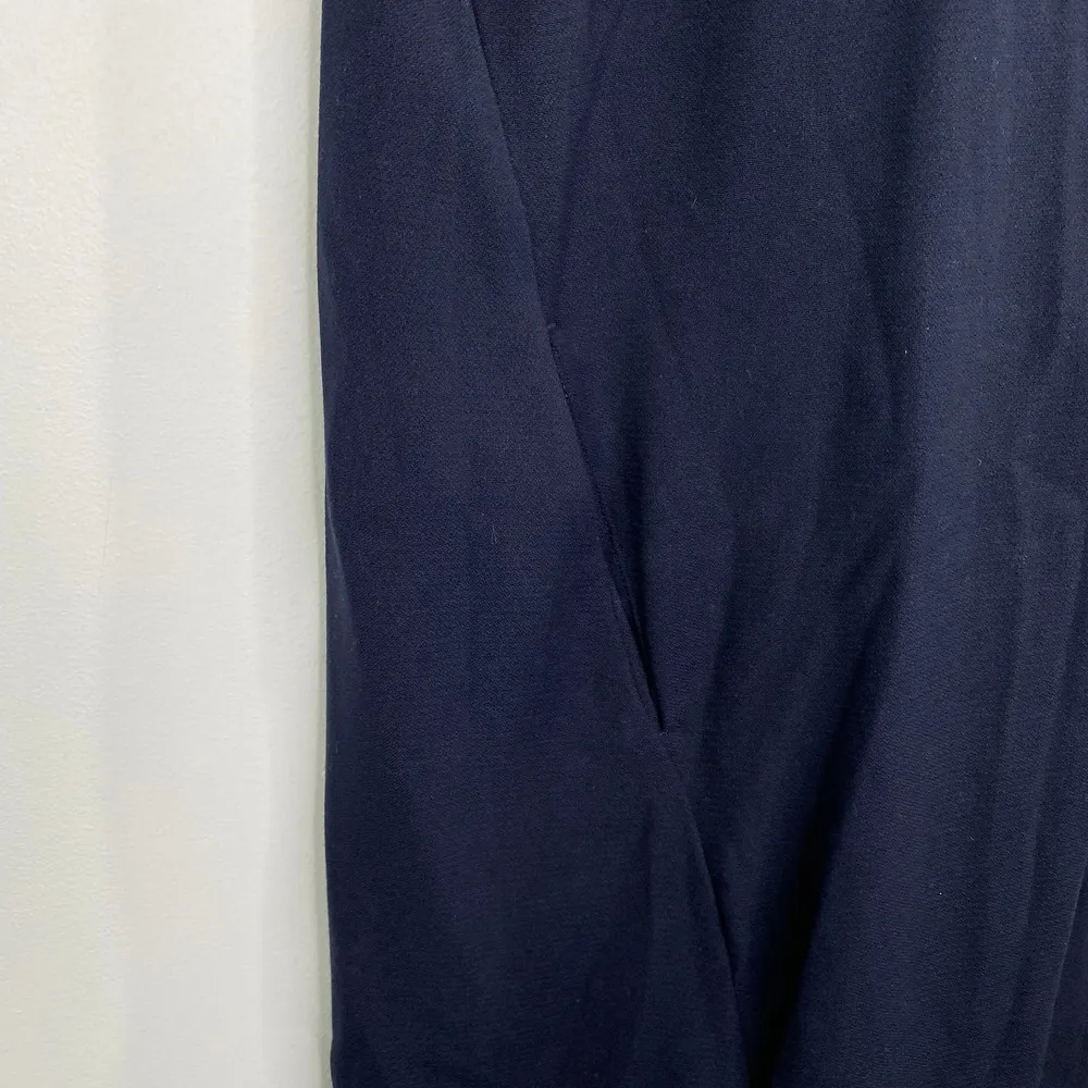 Zara Trf Navy Blue Short Sleeve High Neck Mini Dress Women's Size Medium M - Image 5