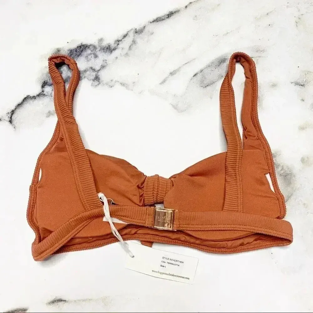 Kopper & Zink Revolve Molly Bikini Top NWT Orange Size L - Image 7