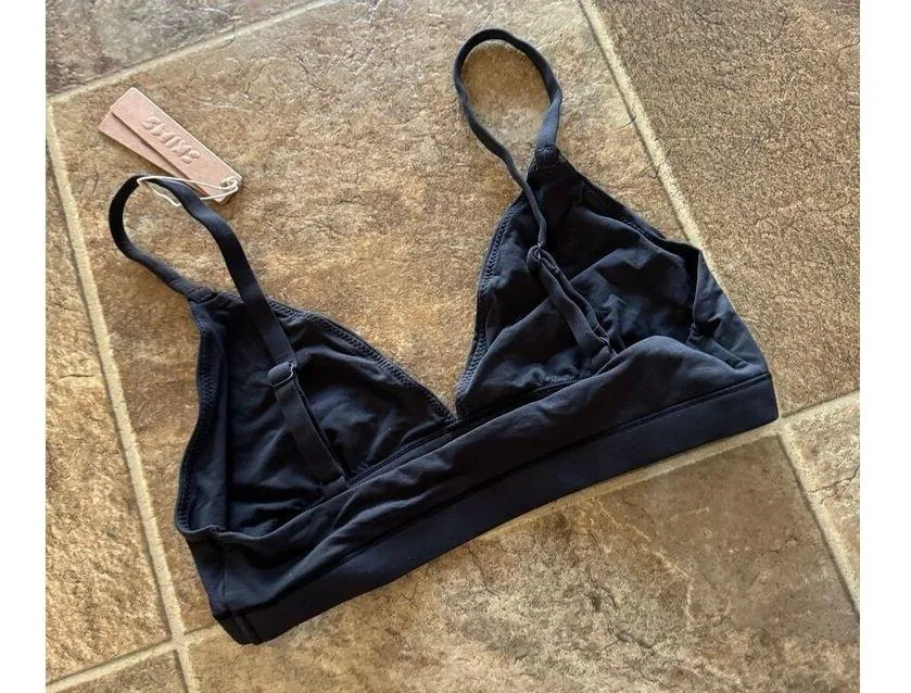Skims Fits Everybody Triangle Bralette Onyx Small - Image 9